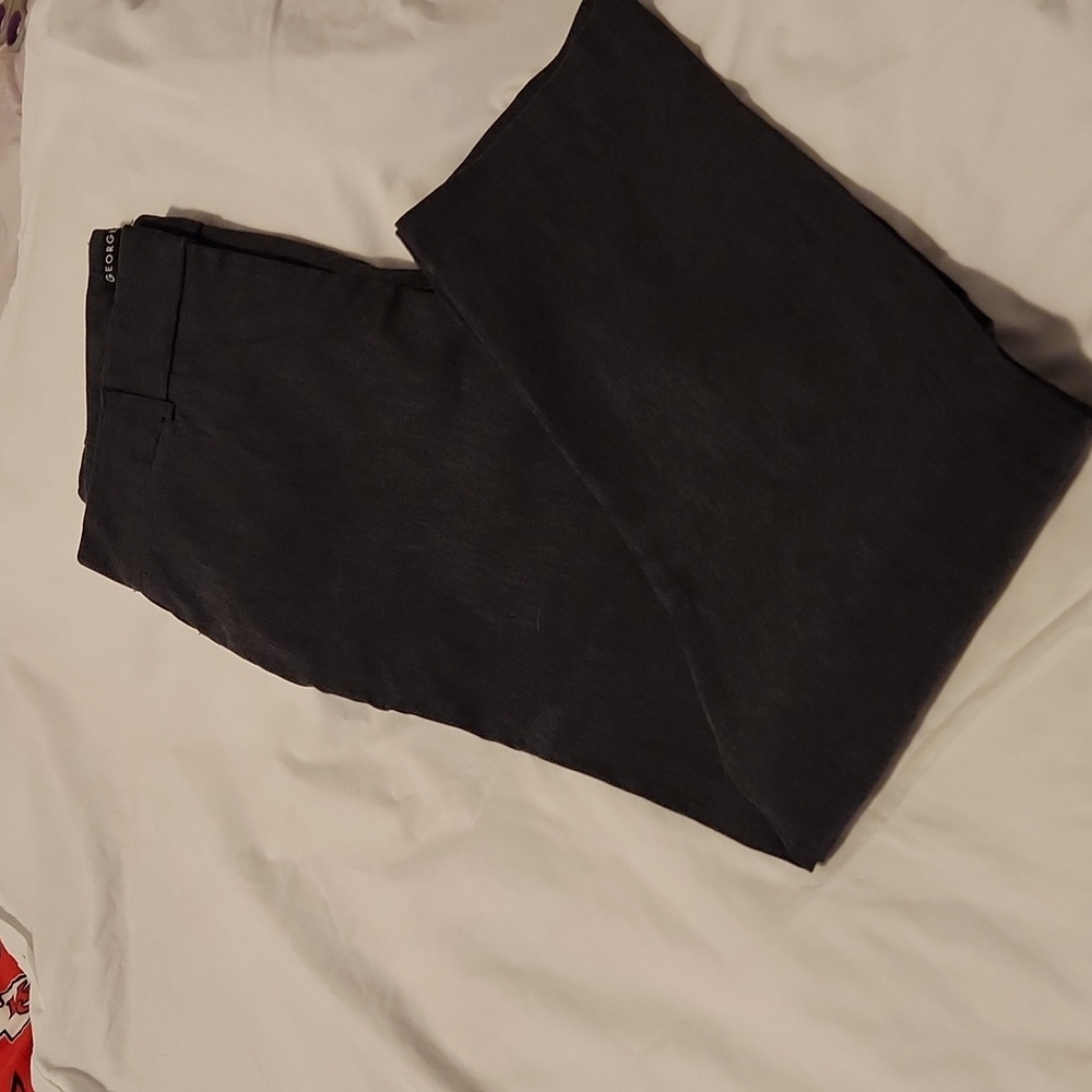 Beautiful George Dress Pants Size 10 with stretch. Charcoal Grey